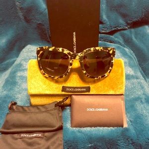 Dolce & Gabbana 4197 Sunglasses Gold Leaf on Black